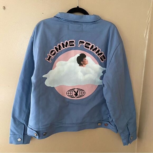 Homme Femme x Playboy Fantasy Jacket Blue men’s graphic NWT Sz M $295 - Picture 10 of 11